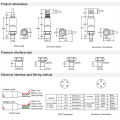 Alto rendimiento 4 - 20mA y 0-10v Gas hidráulico industrial Sensor de presión de agua líquida